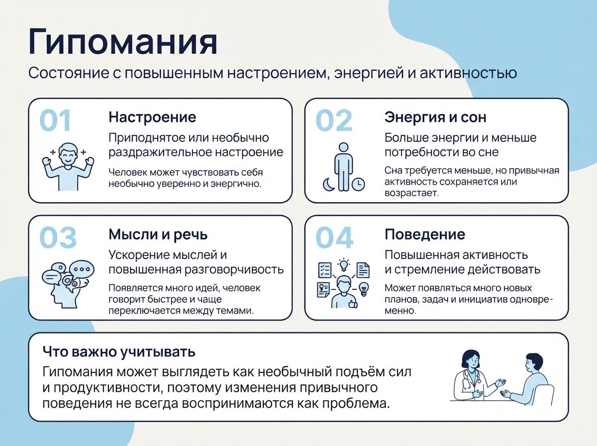 Лечение гипомании инфографика